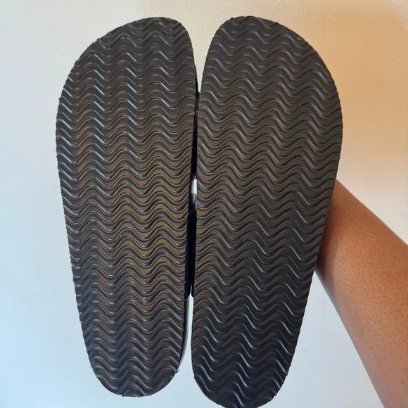 Black Leather Sz 9.5 Sandals with Buckles 0030 - Picture 7 of 10